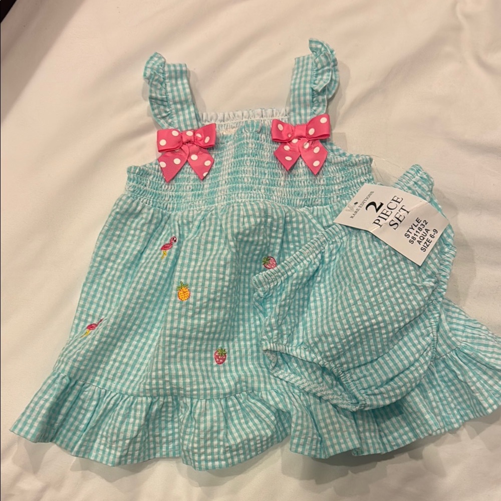 Rare Editions Aqua and Pink Kids Matching Set